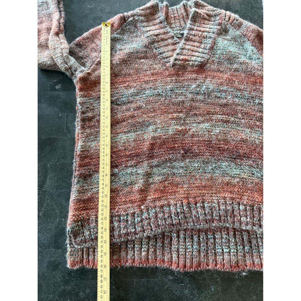 Prana Women's Claus Sun Dried Wool Blend Tan V-Neck Sweater Size XL Boho Preppy - Picture 9 of 10